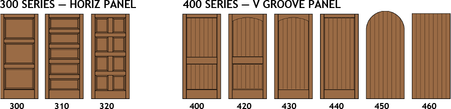 choice of swing door shapes
