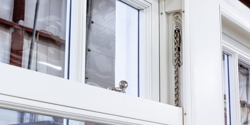 view of a weight and chain window