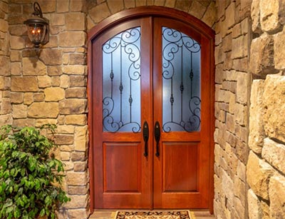 French Door with Iron Grilles