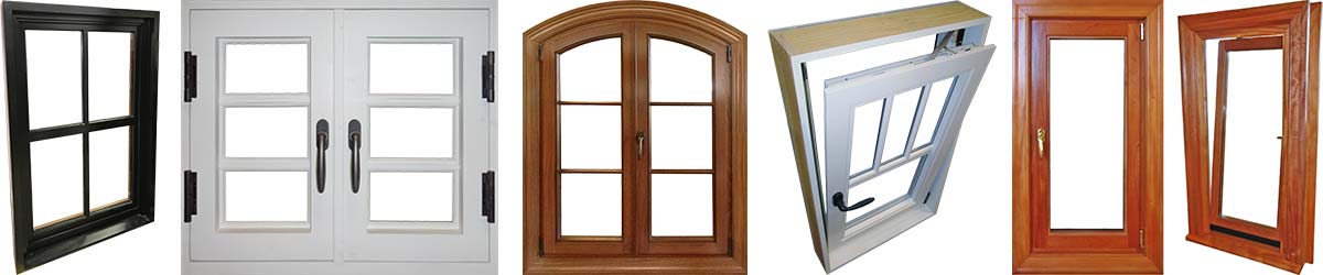 Views of installed casement windows