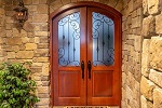 wrought iron grille french door