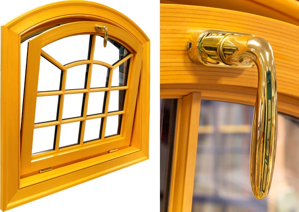 view of a traditional inswing casement window