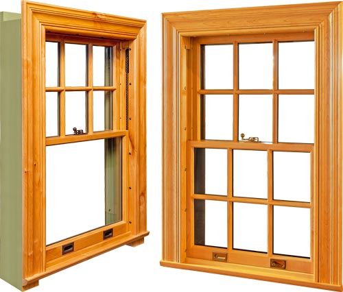 view of two hung windows