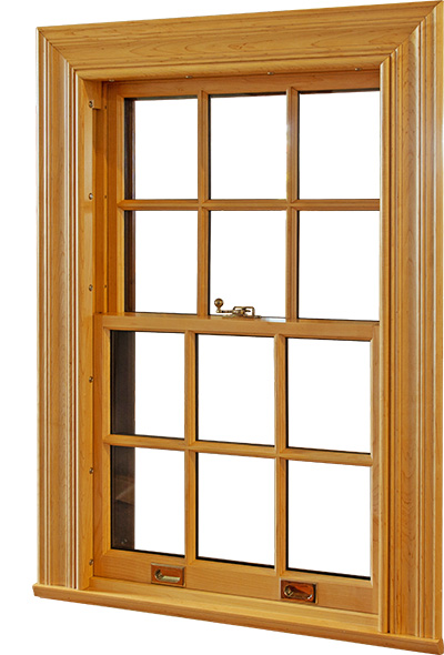 view of a hung window