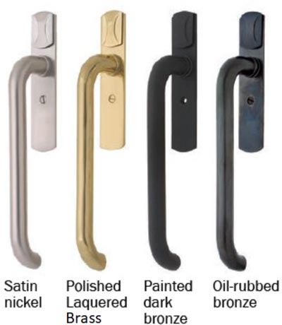 lift and slide door handle finishes
