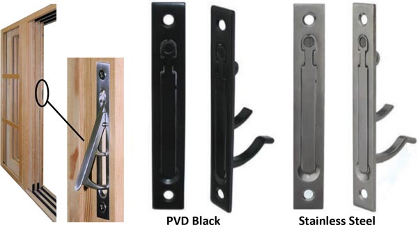 edge pulls for lift and slide door sash panels