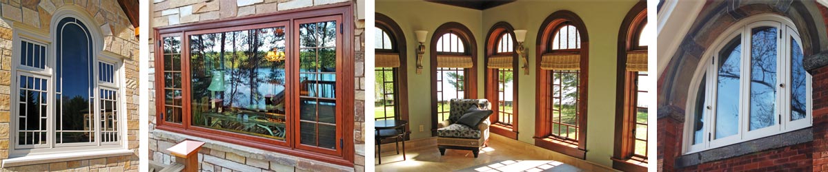 Views of installed casement windows