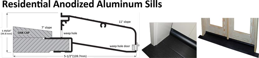 anodized aluminum residential door sill