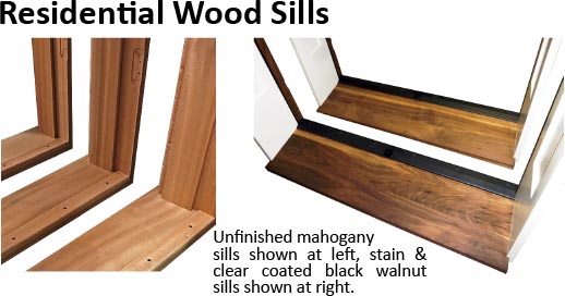 wood residential door sill