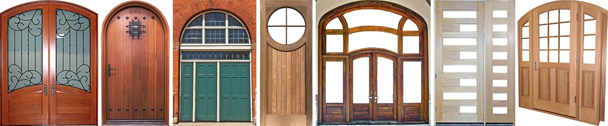 Views of installed swing doors