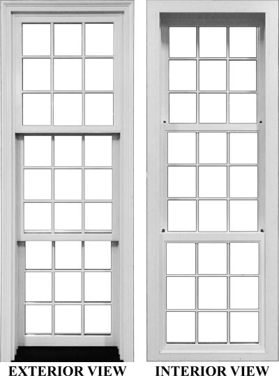 view of a hung window