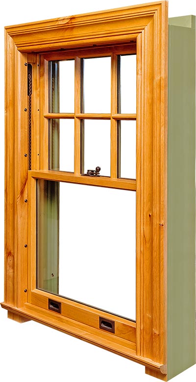 view of a hung window
