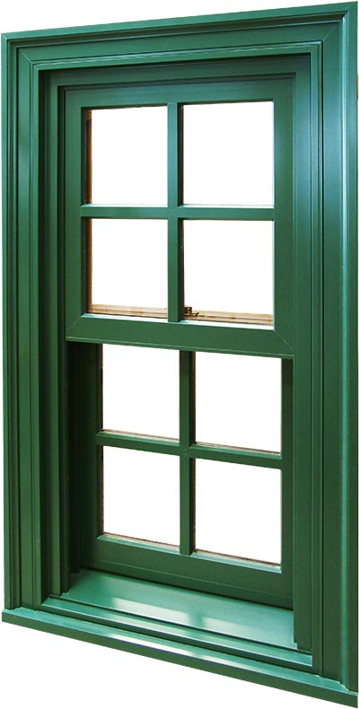 view of a hung window