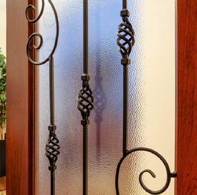 wrought iron metal grille